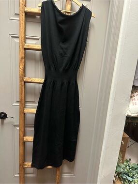 Mystree Black Strapless Midi Dress